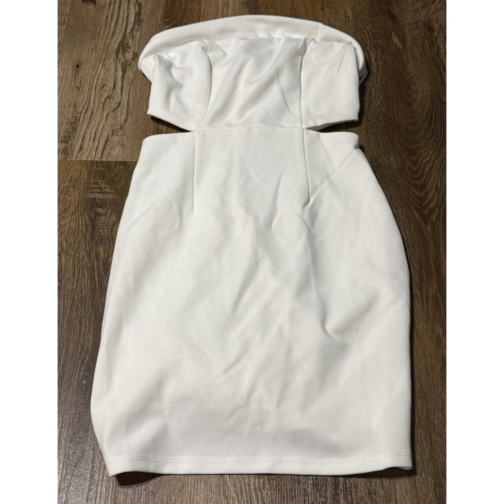 PRINCESS POLLY Women's ALASKA Strapless White Mini Dress Cut Out Size 2 NWT